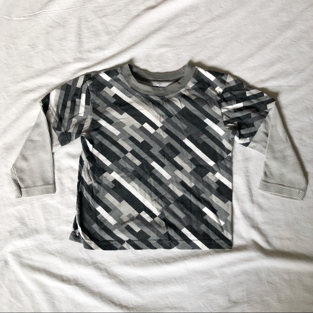 Garanimals Boys long sleeve black and gray tee